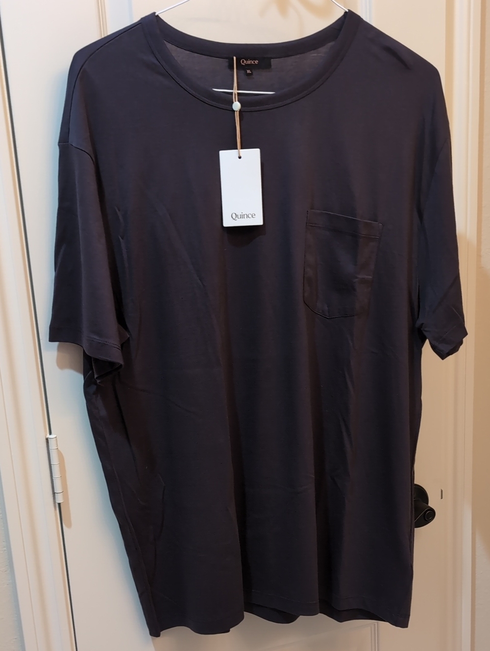Quince Mens Black Pocket Crewneck Top NWT XL